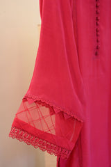 Hot Pink Elegance-3 Piece Raw silk