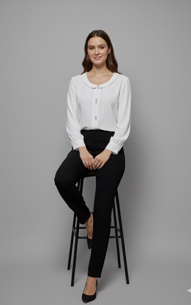 EVO 10055- White Silk Shirt