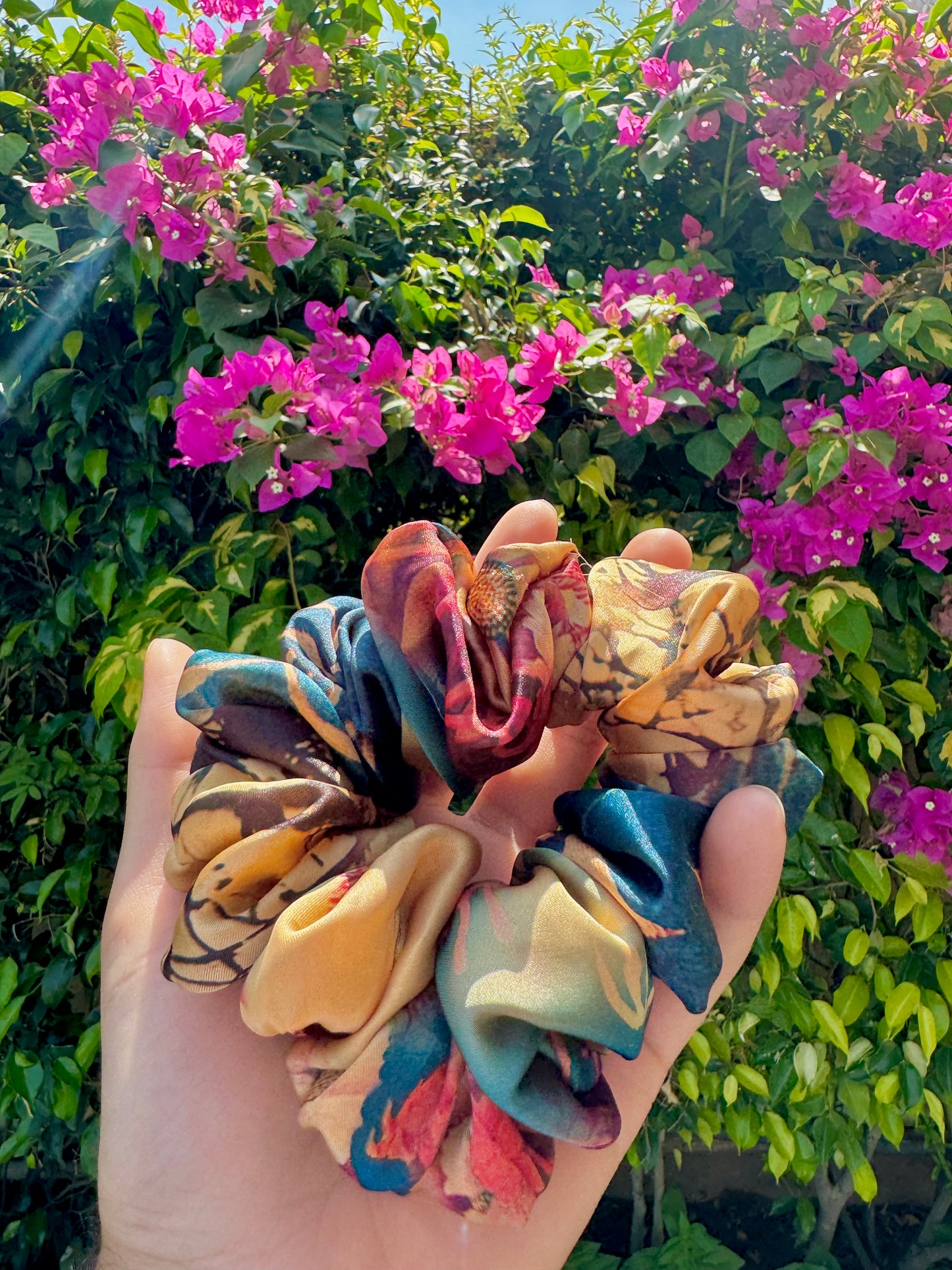 Forest Lost Silk Scrunchie