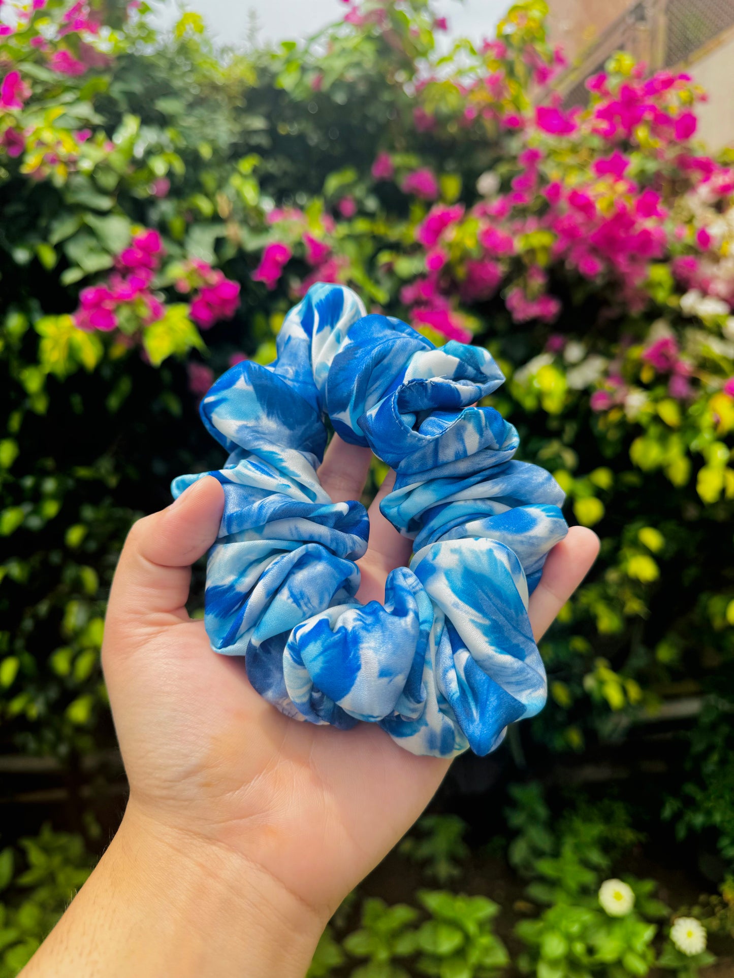 Ocean Wave Silk Scrunchie