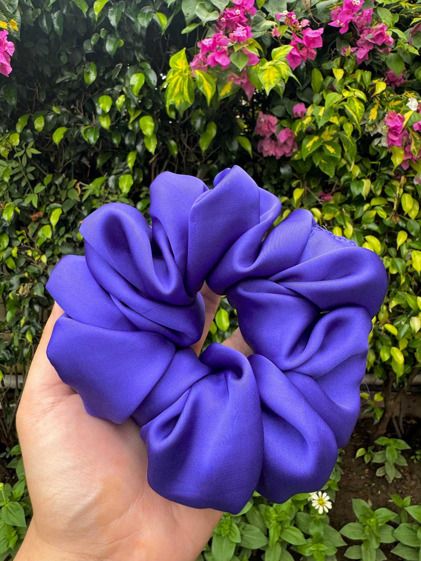 Royal Purple Silk Scrunchie