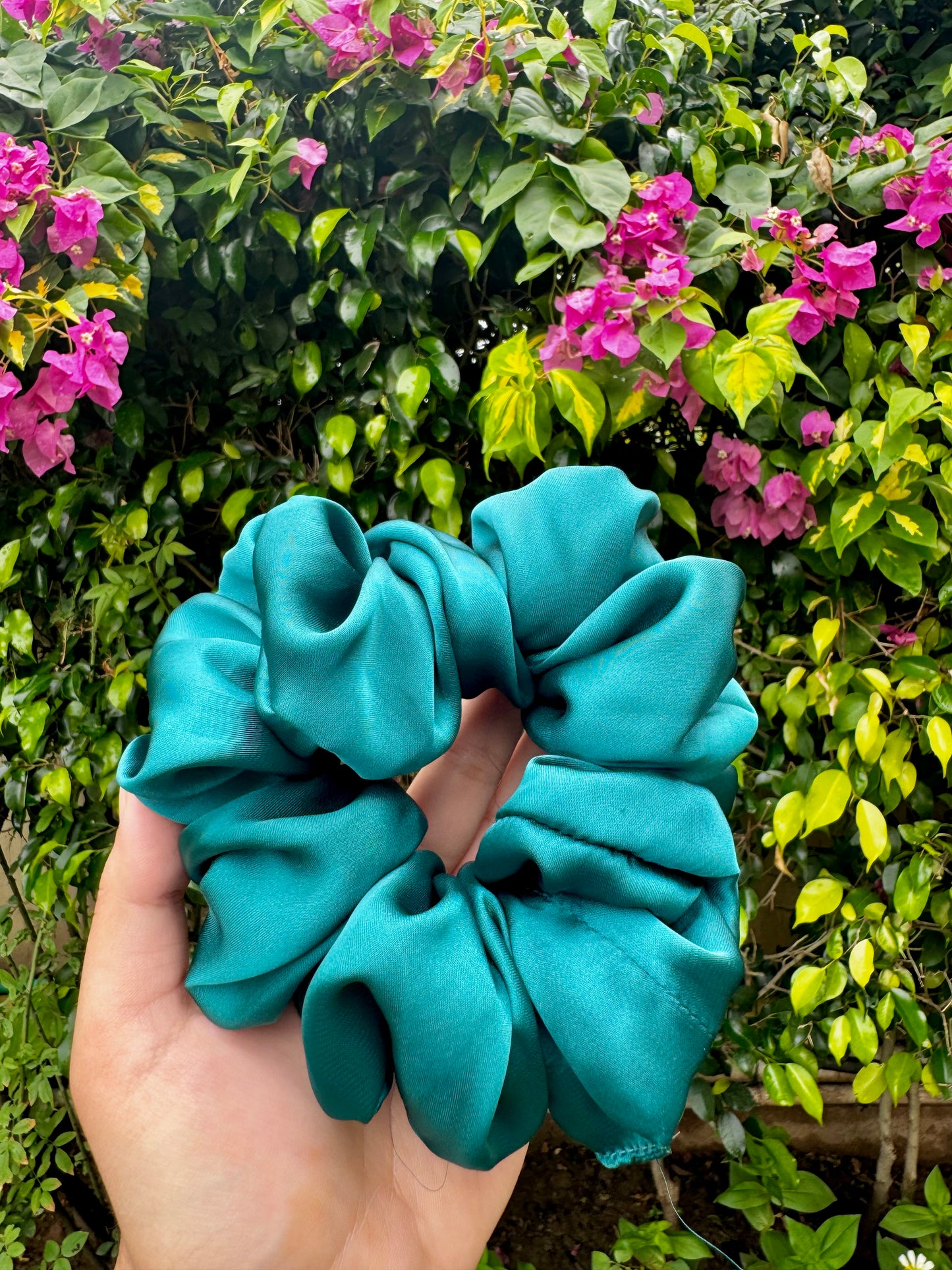 Zinc Silk Scrunchie