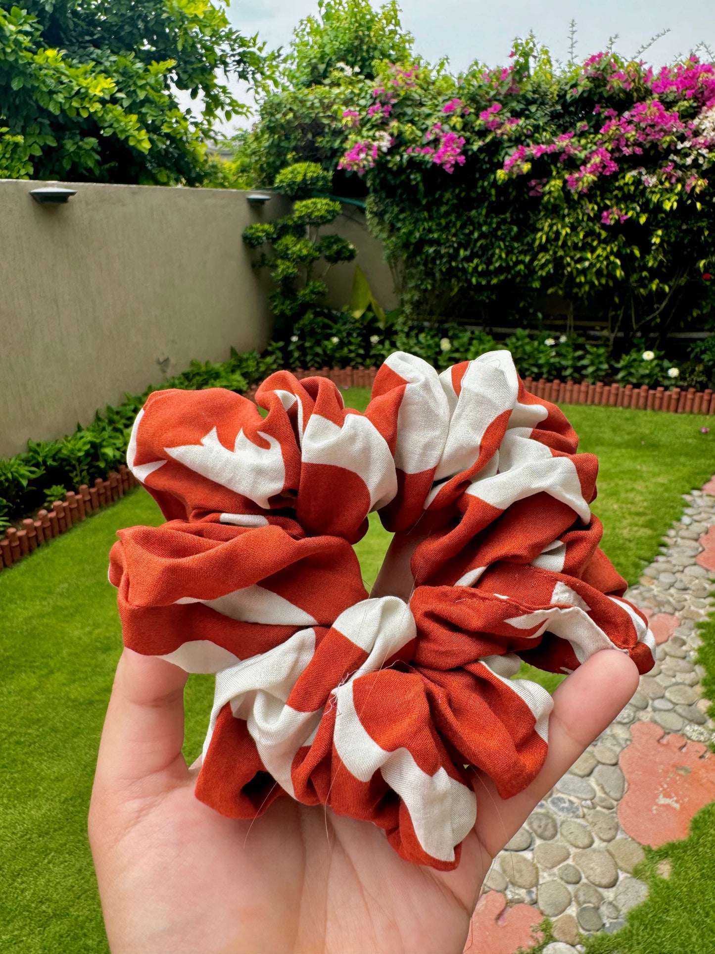 Rusty Linen Scrunchie